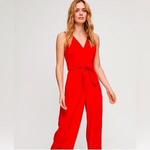 NWOT Wilfred  Ecoulement Red Sleeveless Jumpsuit Size 4 Aritzia